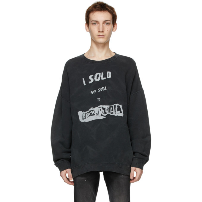 R13 Black I Sold My Soul Oversized Sweatshirt R13