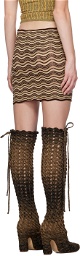 Isa Boulder SSENSE Exclusive Beige & Brown Miniskirt