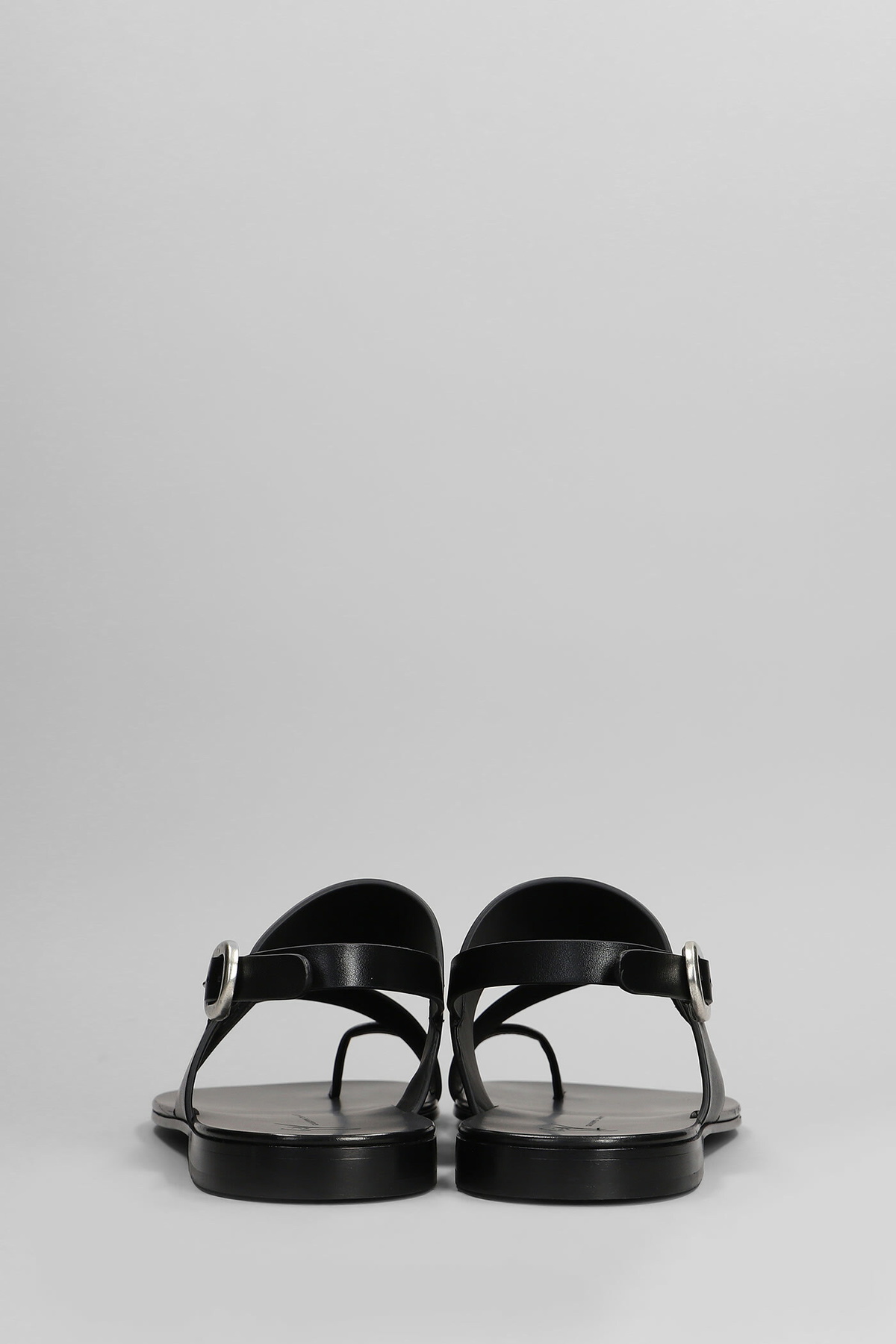 Giuseppe Zanotti Sandals In Black Leather