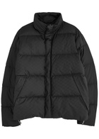 Emporio Armani Logo-monogram Quilted Shell Jacket Black