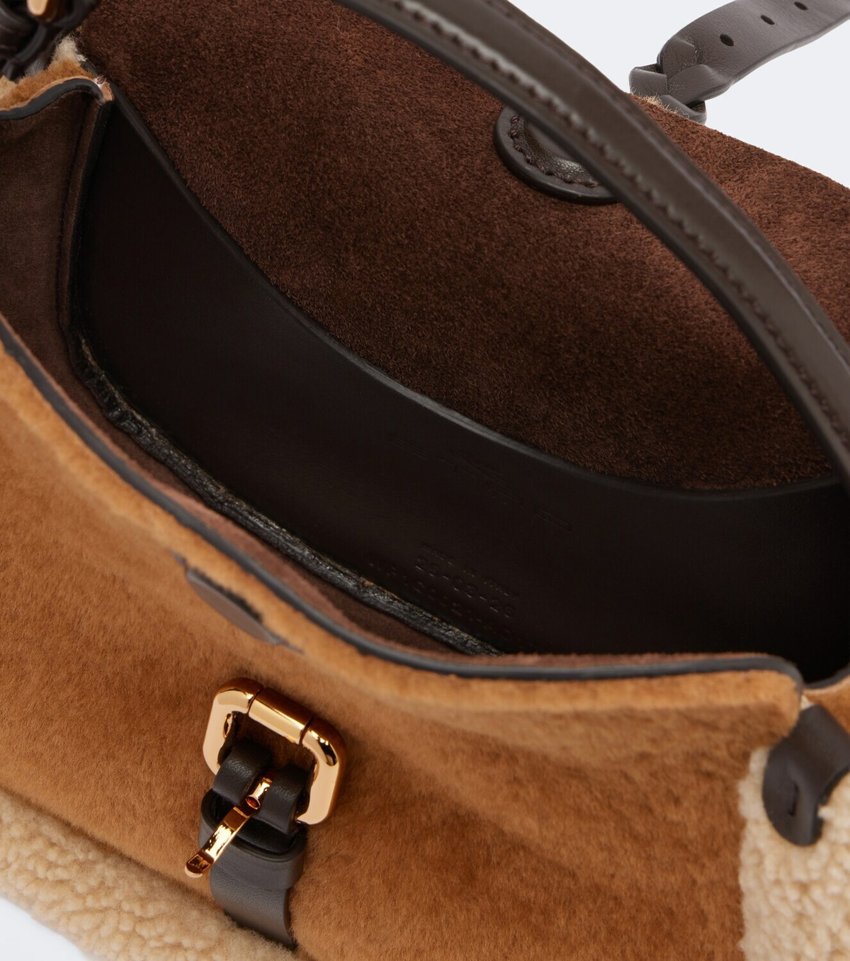 Etro Pony Small shearling top-handle bag