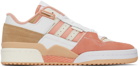 adidas Originals Off-White & Pink Forum Exhibit Low Sneakers