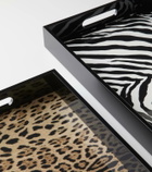 Dolce&Gabbana Casa Leopardo wooden tray