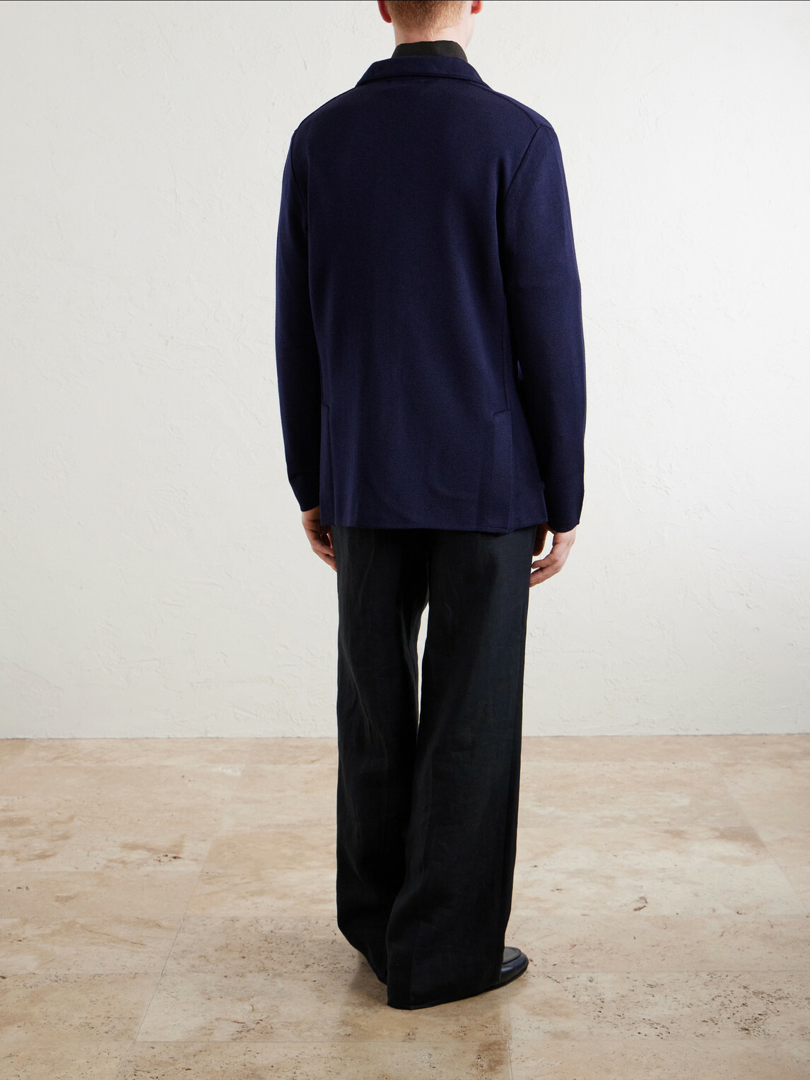 Lardini - Knitted Virgin Wool Blazer - Blue