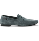 TOM FORD - Berrick Suede Penny Loafers - Blue