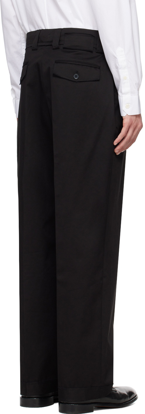 Black Leather Patch Trousers main image 0
