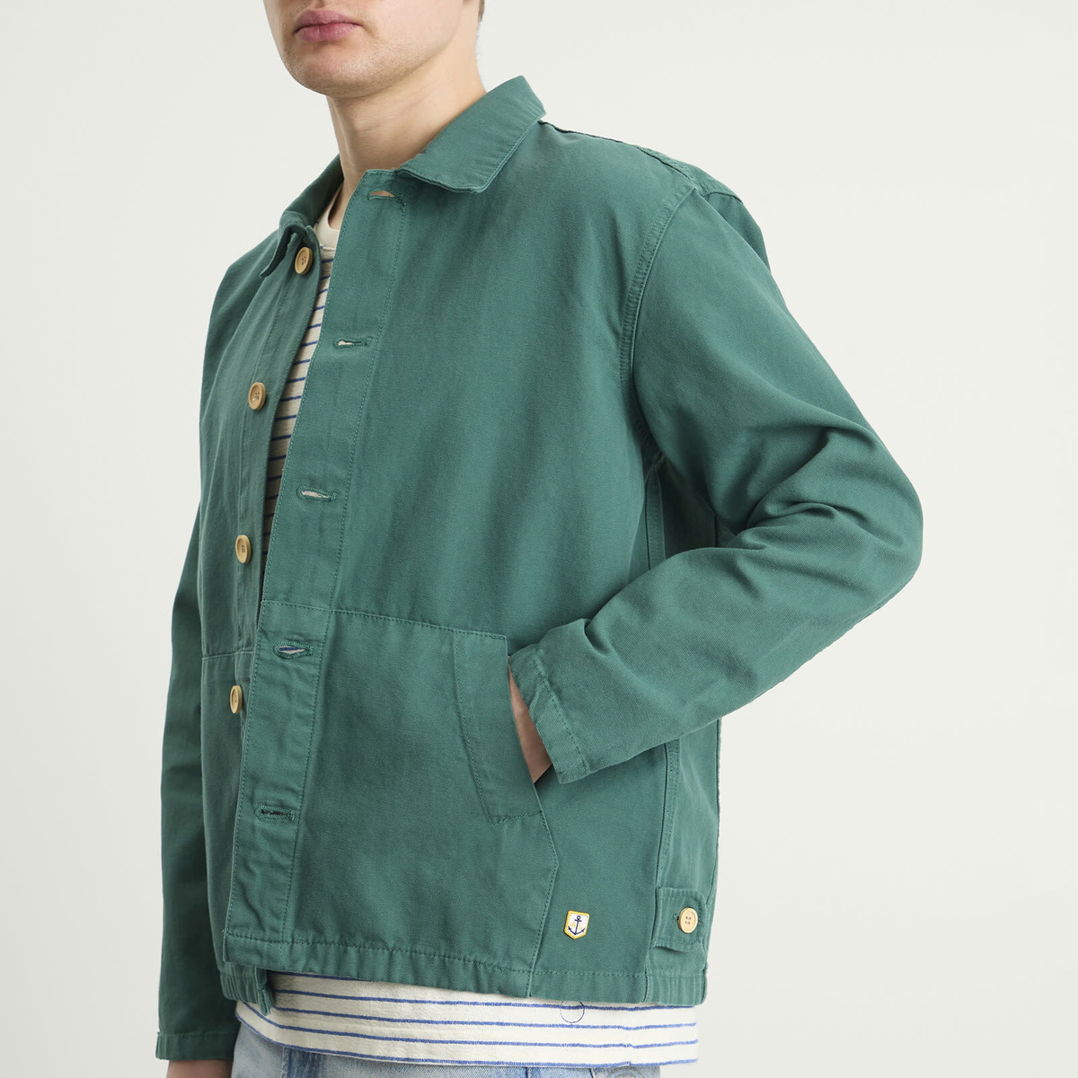 Armor-Lux Men's Fisherman Chore Jacket in Dark Ivy