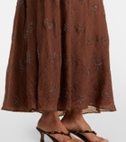 Staud Cassie beaded organza maxi dress