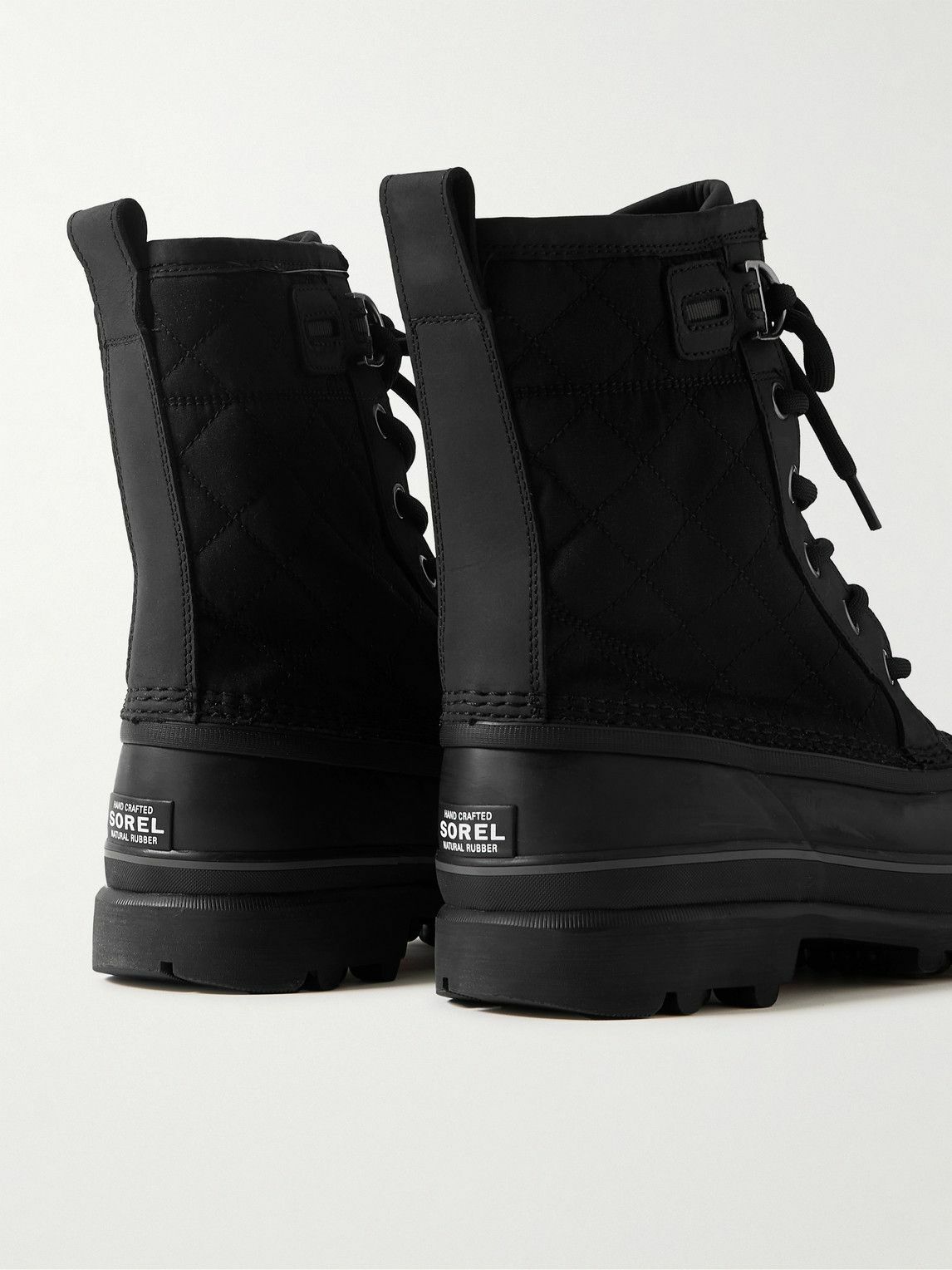 Sorel - CARIBOU™ ROYAL Rubber-Trimmed Quilted Shell Snow Boots - Black