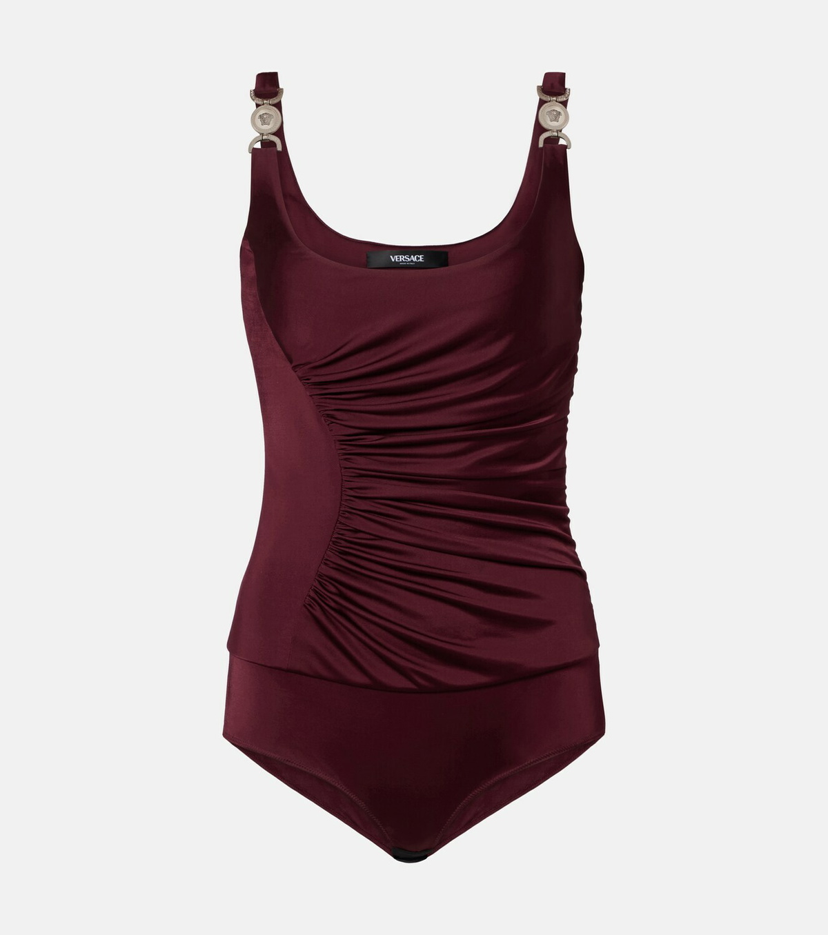 Versace Medusa ruched jersey bodysuit