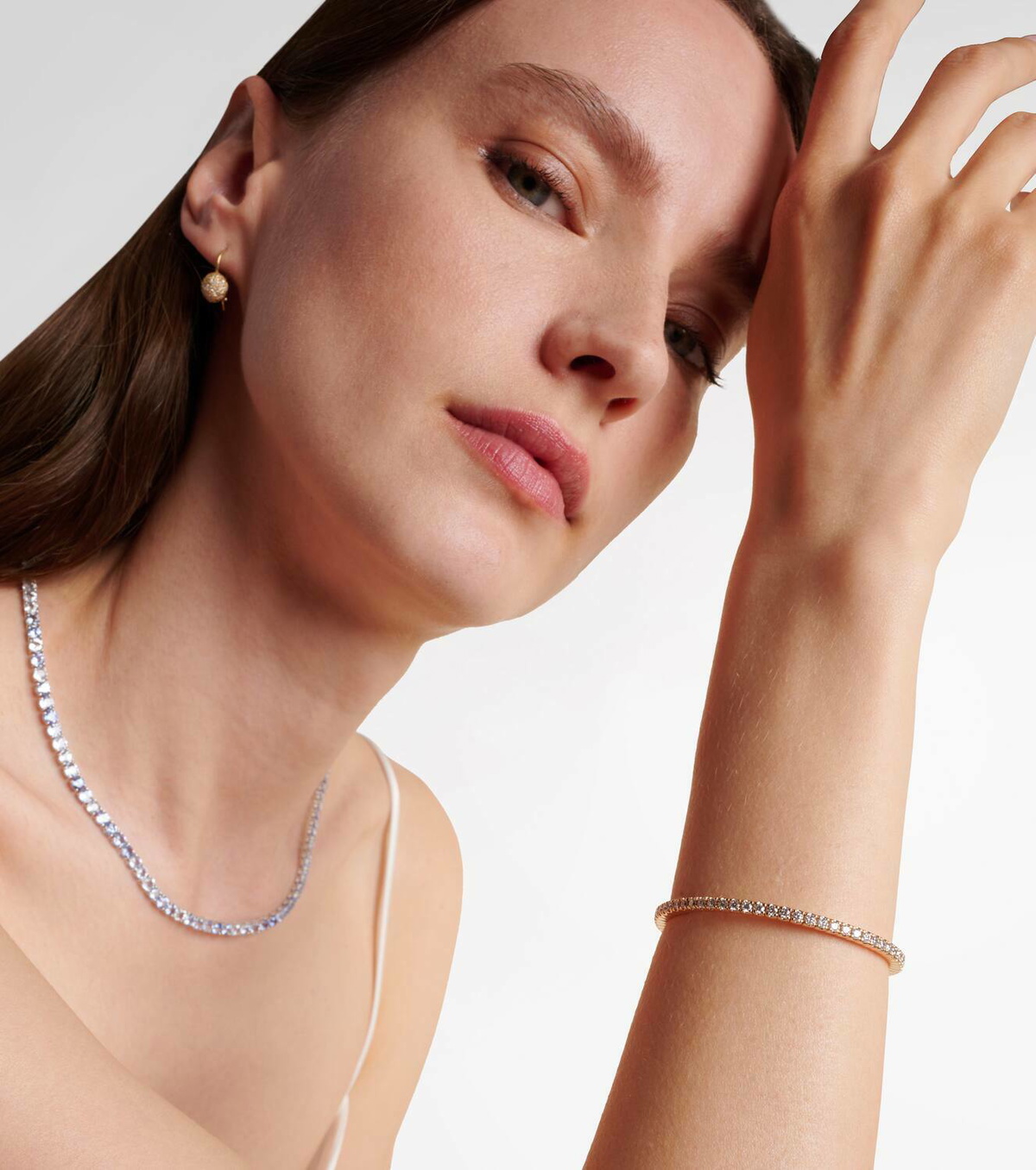 Bucherer Fine Jewellery Stretchy 18kt rose gold bracelet with diamonds