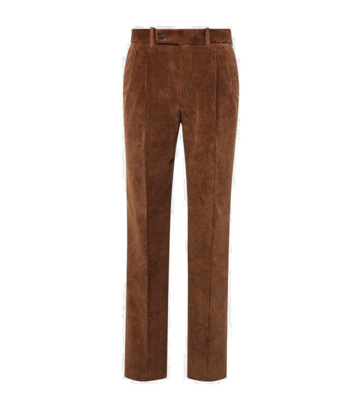 Photo: Incotex Cotton corduroy straight pants