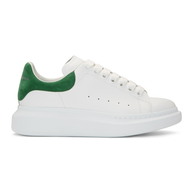 Photo: Alexander McQueen White and Green Oversized Sneakers