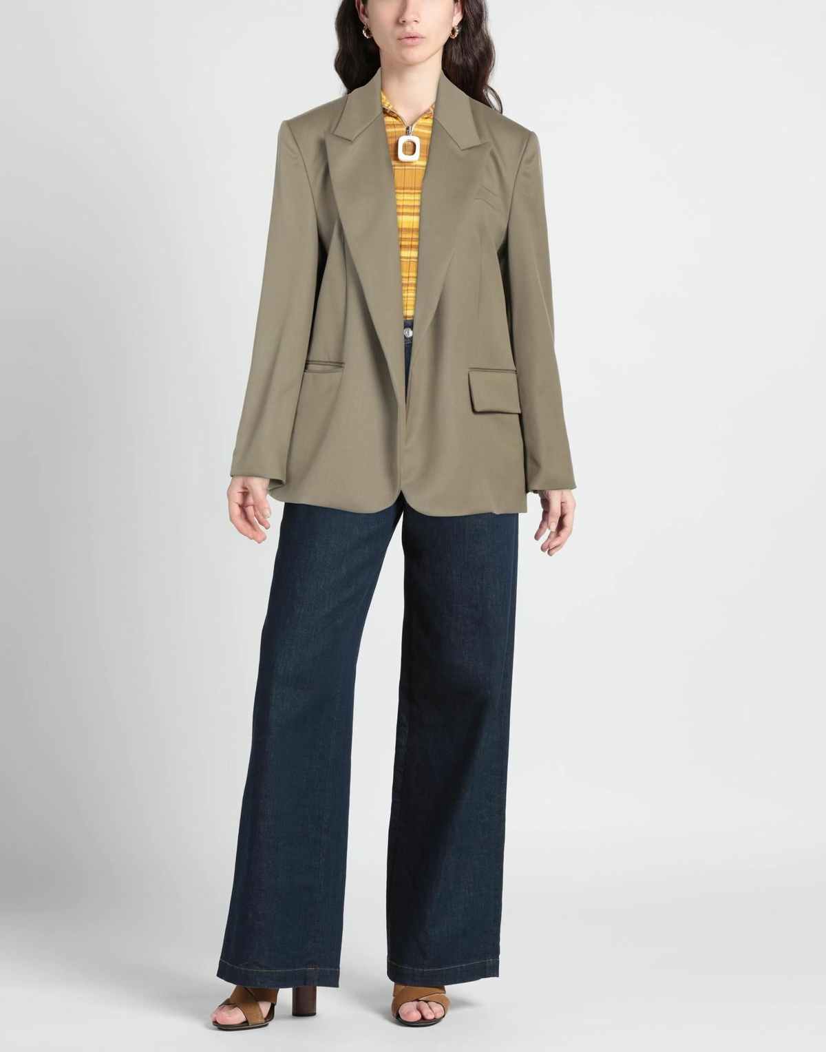 Low Classic Womens Blazer Khaki