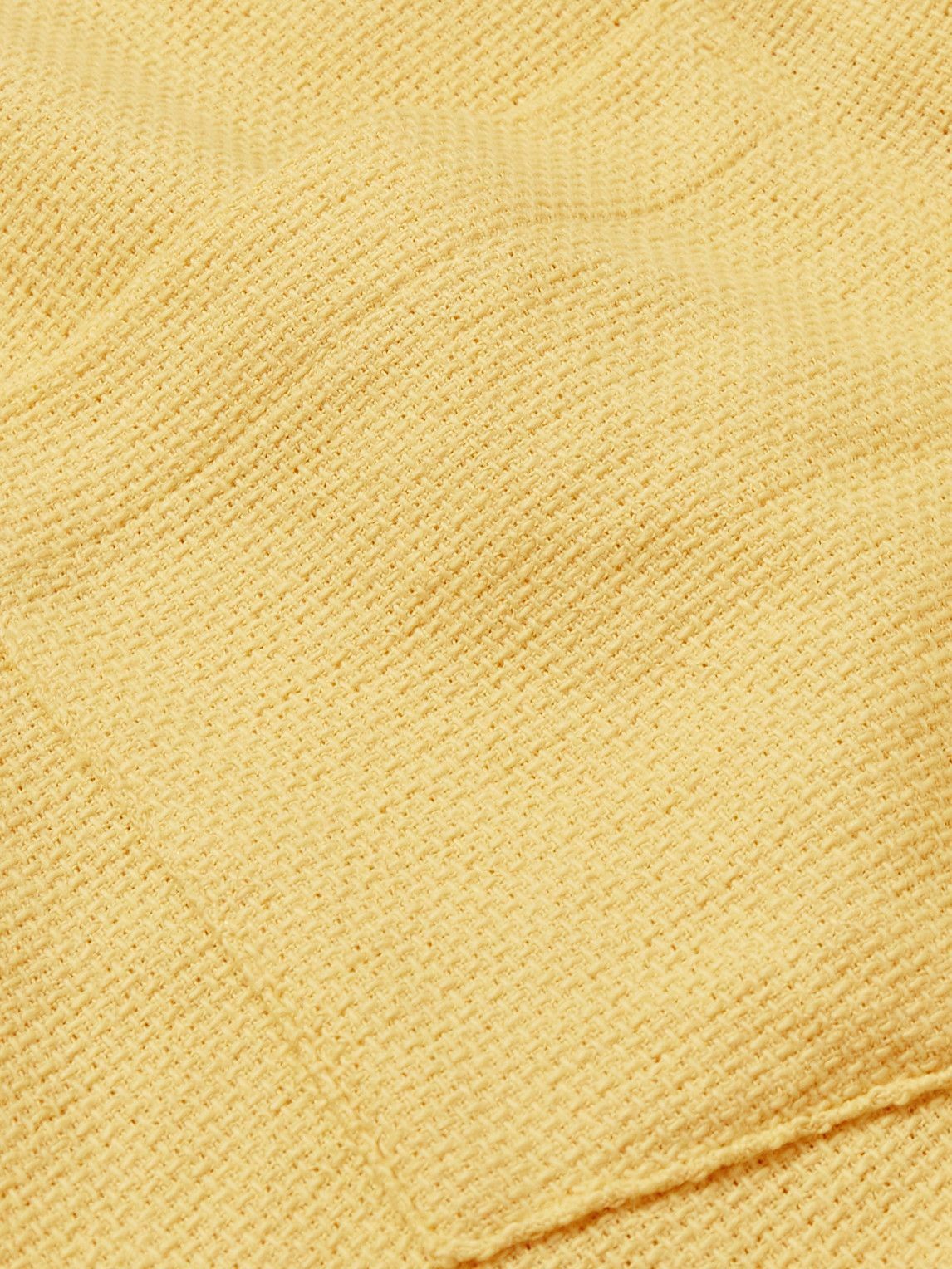 Portuguese Flannel ConvertibleCollar CottonPiqué Shirt Yellow Portuguese Flannel