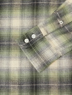 Hartford - Paul Cutaway-Collar Checked Cotton-Flannel Shirt - Green