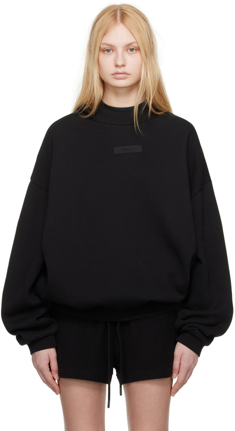 Fear of God ESSENTIALS Black Patch Hoodie Fear Of God Essentials