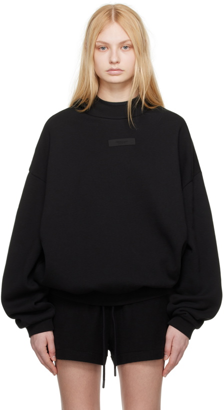 Photo: Fear of God ESSENTIALS Black Patch Hoodie