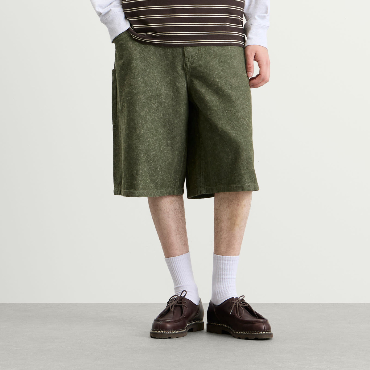 Dime Men's Classic Denim Shorts in Electric Green