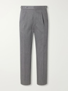 Stòffa - Straight-Leg Wool-Twill Trousers - Gray
