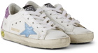 Golden Goose Baby White & Pink Glitter Super-Star Spur Sneakers