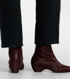 Khaite Sybil calf hair ankle boots