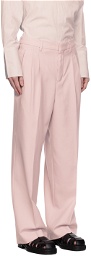 AMI Alexandre Mattiussi Pink Straight Fit Trousers