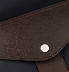 Brunello Cucinelli - Full-Grain Leather and Nylon Backpack - Men - Navy