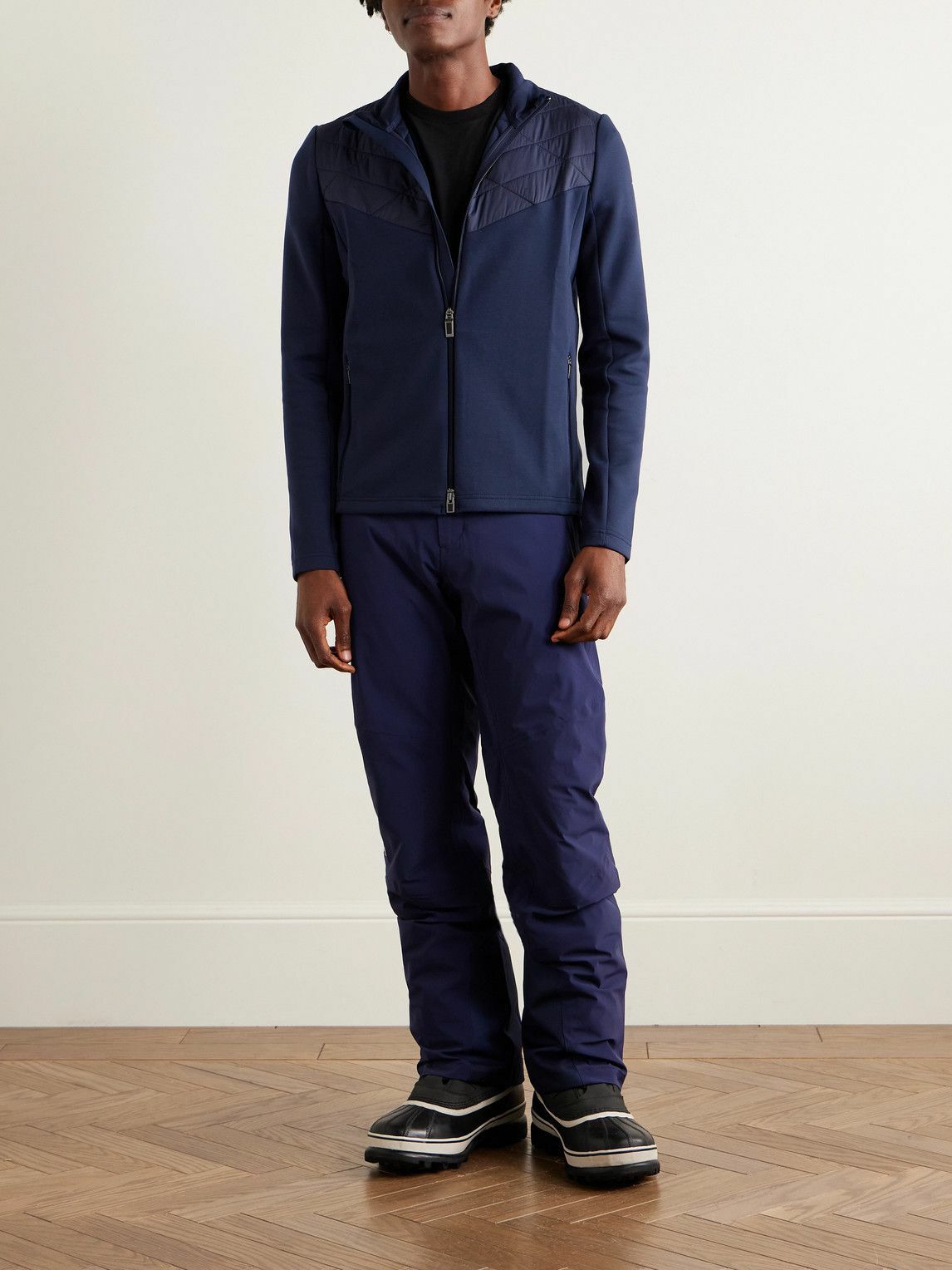 Kjus - Formula Quilted Shell-Trimmed Tech-Jersey Jacket - Blue
