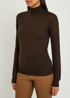 Joseph Mock-neck Cashmere top Brown