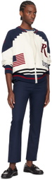 Rhude White & Navy St. Croix Cardigan
