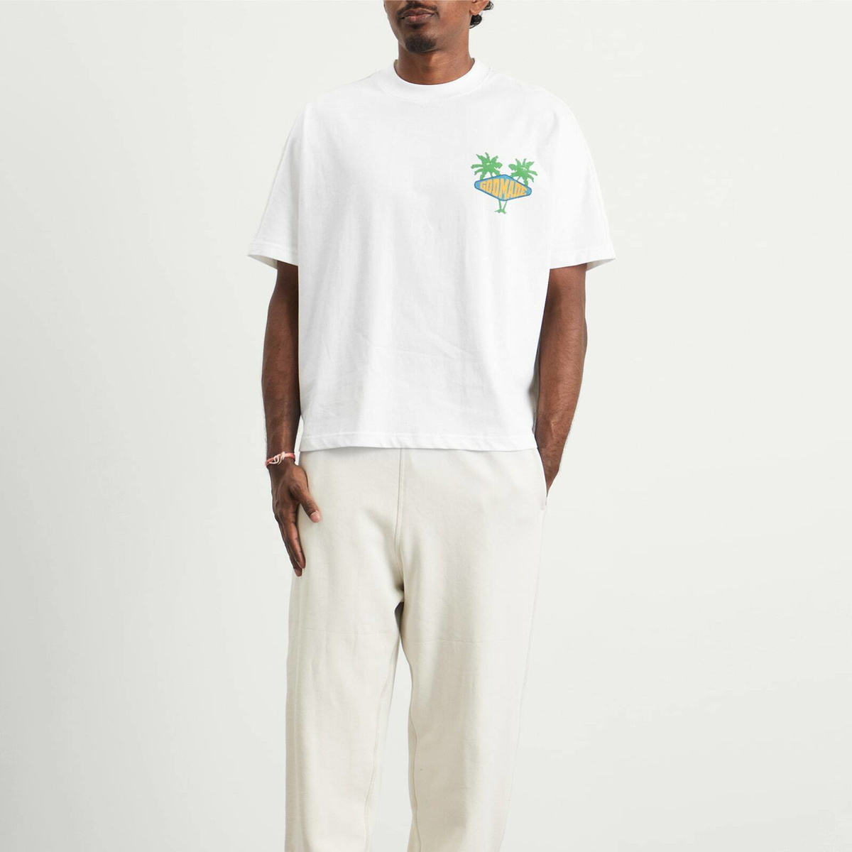 God Made Men's Ocean Side T-Shirt in Off White
