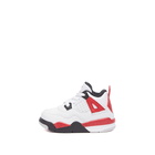 Air Jordan 4 Retro TD Sneakers in White/Fire Red