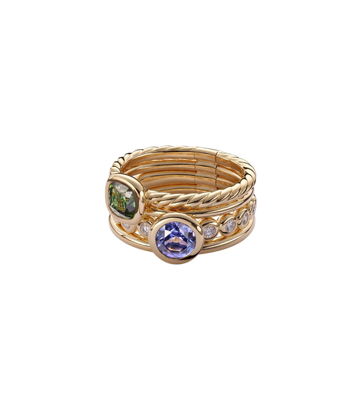 Photo: David Yurman DY Mercer® 18kt gold ring with gemstones