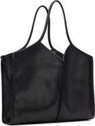 HEREU Black Calella Squared Medium Grainy Tote