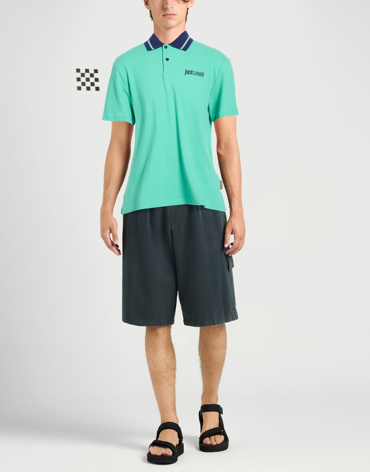 Just Cavalli Mens Polo shirt in Green