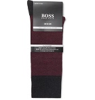 Hugo Boss - Polka-Dot Mercerised Stretch-Cotton Socks - Red