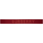 Burberry Red Double D Ring Belt