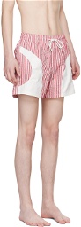 Gimaguas Red Striped Swim Shorts