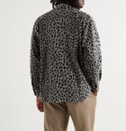 Wacko Maria - Camp-Collar Leopard-Print Wool-Blend Flannel Shirt - Gray