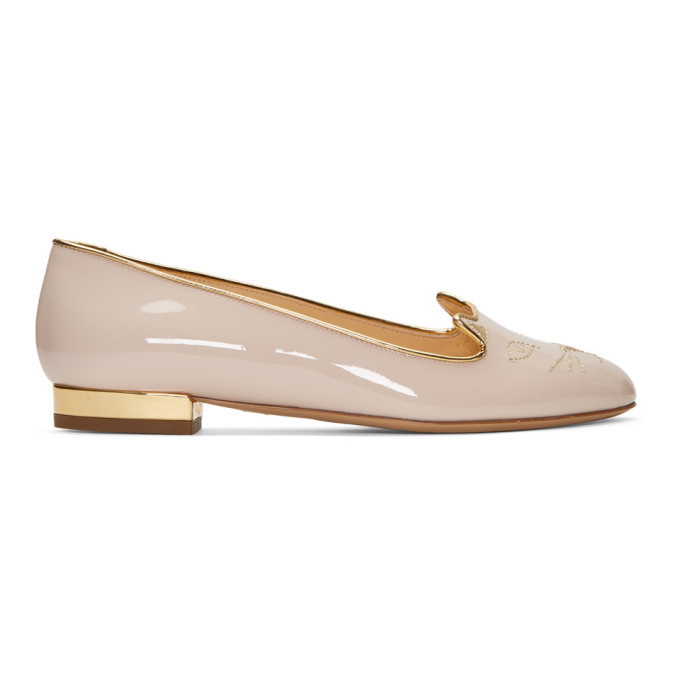 Photo: Charlotte Olympia SSENSE Exclusive Pink Patent Kitty Flats