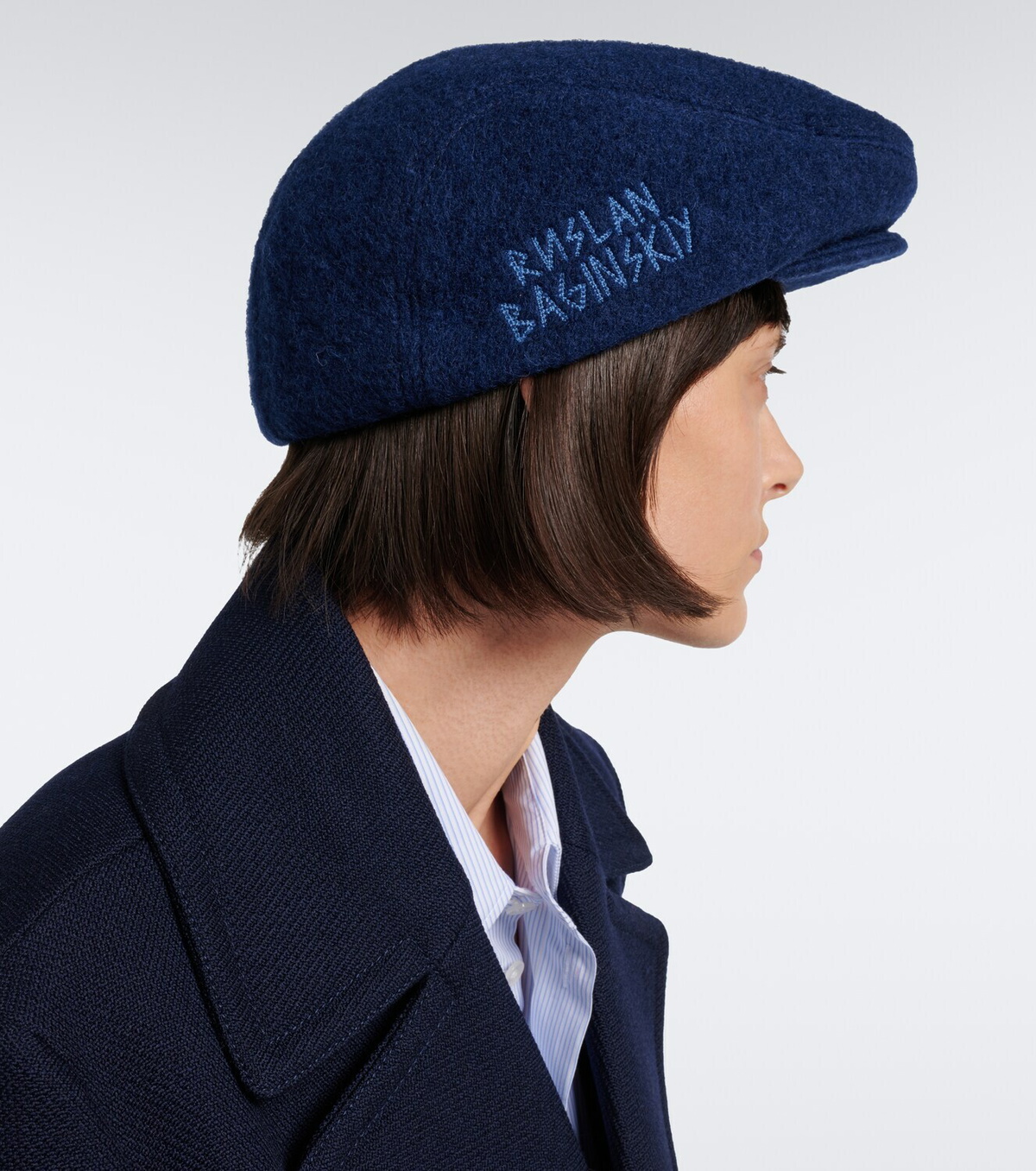 Ruslan Baginskiy Wool-blend newsboy cap