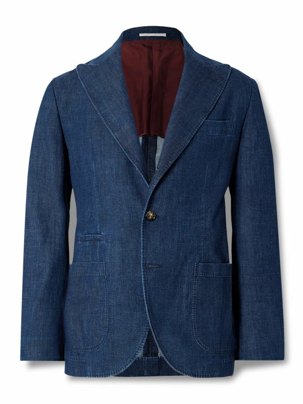 Photo: Brunello Cucinelli - Denim Blazer - Blue