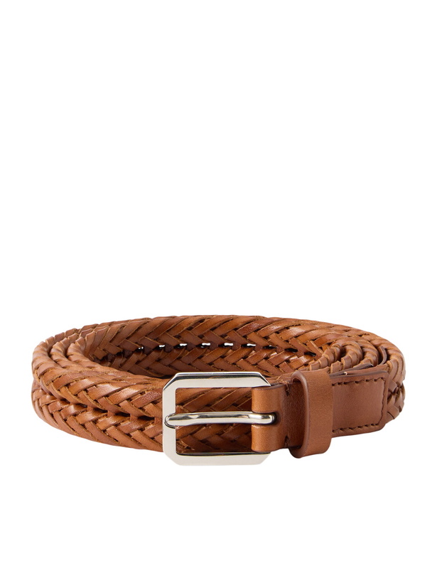 Photo: TOM FORD - 2cm Woven Leather Belt - Brown