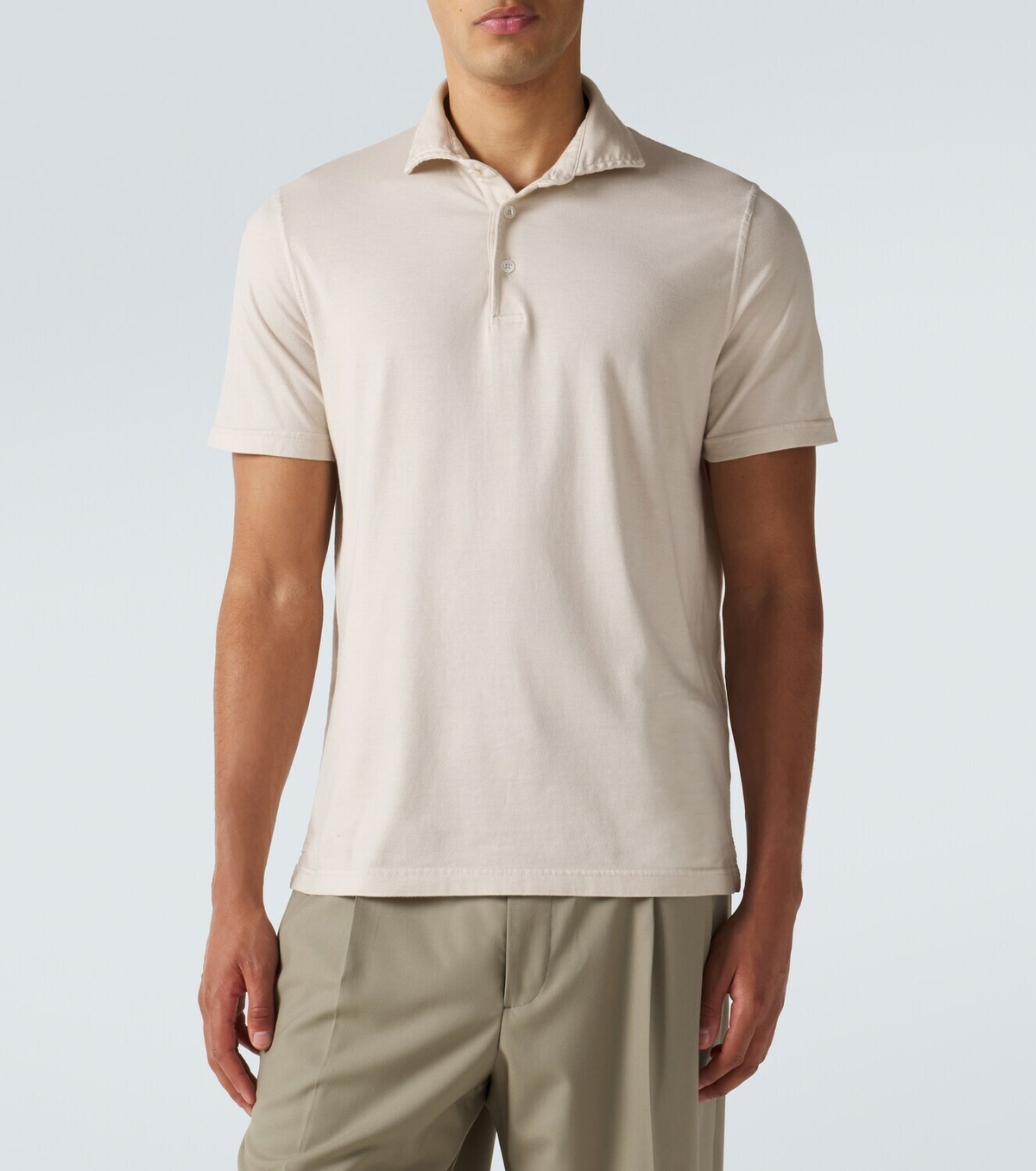 Fedeli Cotton jersey polo shirt