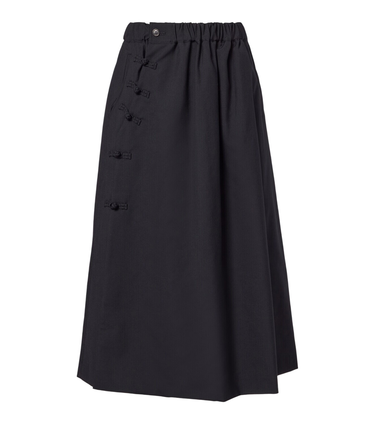 Noir Kei Ninomiya Checked wool gabardine midi skirt Noir Kei