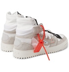 Off-White - 3.0 Off-Court Suede, Leather and Canvas High-Top Sneakers - Men - White