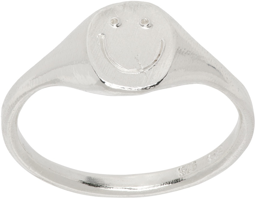 Seb Brown Silver Smiley Ring