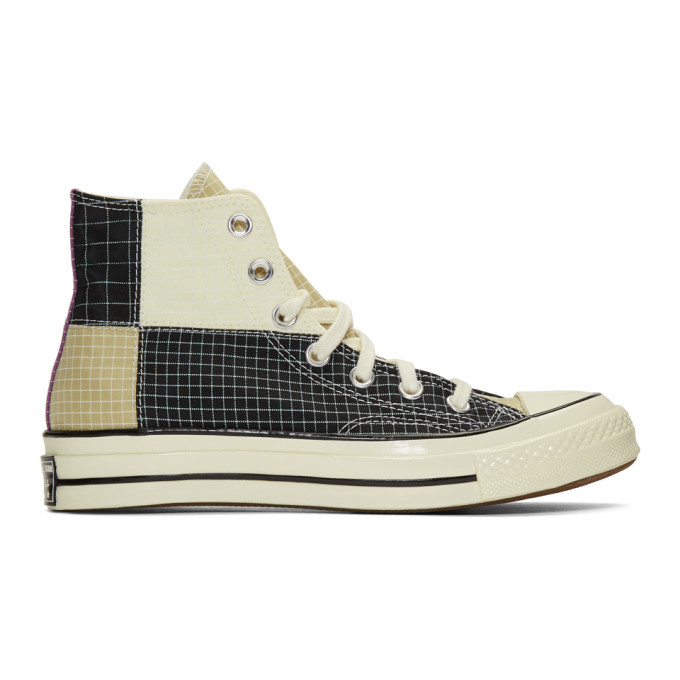 Photo: Converse Black and Grey Chuck 70 Hi Sneakers