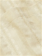 Portuguese Flannel - Almada Convertible-Collar Embroidered Cotton-Gauze Shirt - Yellow